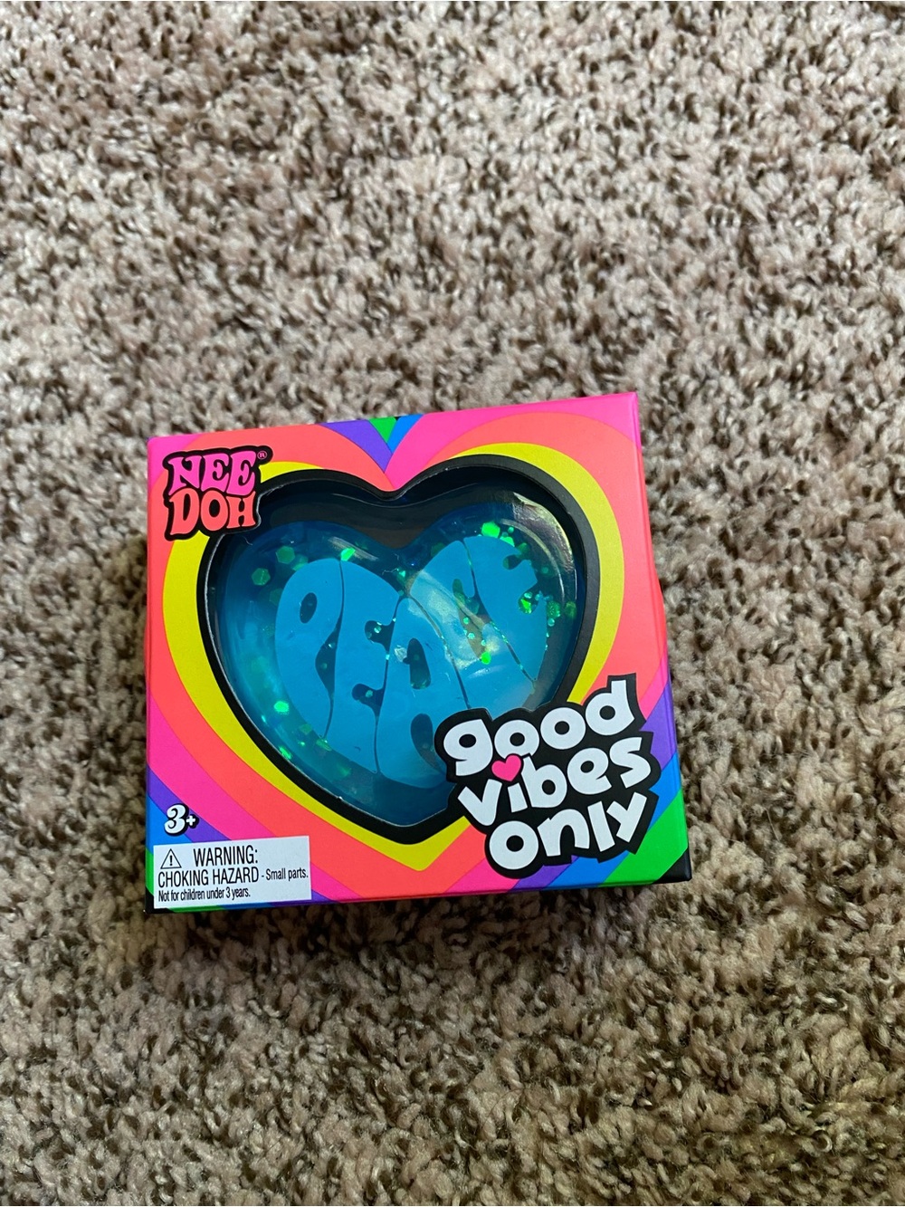 Good Vibes Only Blue Heart Stress Toy